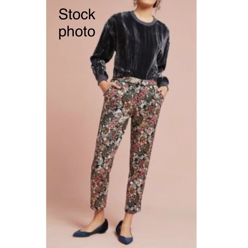 BNWT MAEVE JACQUARD STRAIGHT LEG PANTS